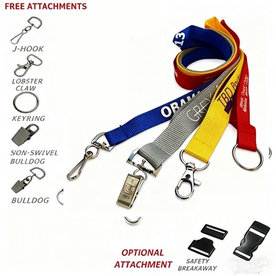 3/4" Polyester Custom Printed Lanyard